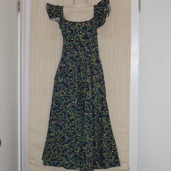 NWT Hill House Daphne Midi Dress - Midnight Garden Size:XL - Picture 7 of 8